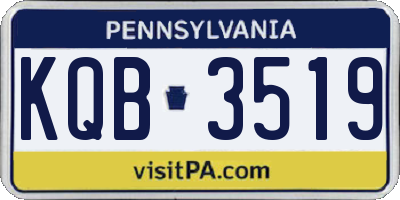 PA license plate KQB3519