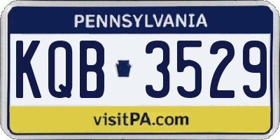 PA license plate KQB3529