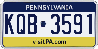 PA license plate KQB3591