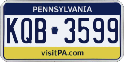 PA license plate KQB3599