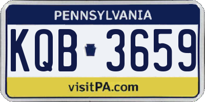 PA license plate KQB3659