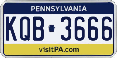 PA license plate KQB3666