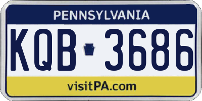 PA license plate KQB3686