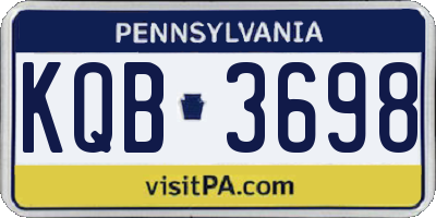 PA license plate KQB3698