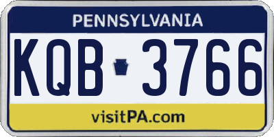 PA license plate KQB3766