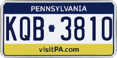 PA license plate KQB3810