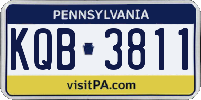 PA license plate KQB3811
