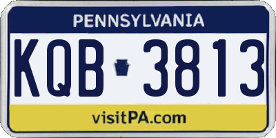 PA license plate KQB3813