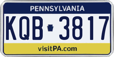 PA license plate KQB3817