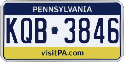 PA license plate KQB3846