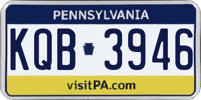 PA license plate KQB3946