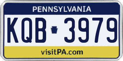 PA license plate KQB3979