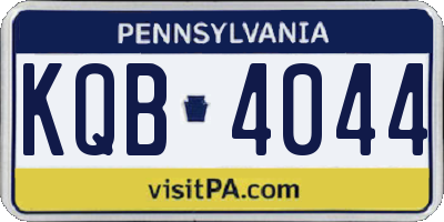PA license plate KQB4044