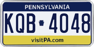 PA license plate KQB4048