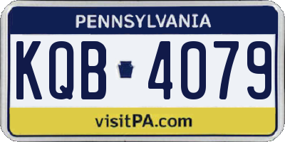 PA license plate KQB4079