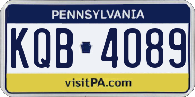 PA license plate KQB4089