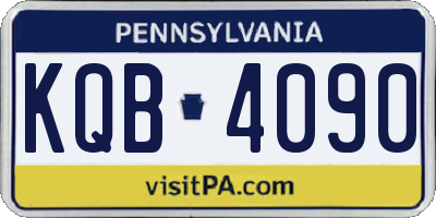 PA license plate KQB4090