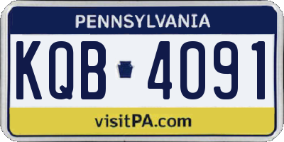 PA license plate KQB4091