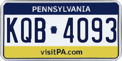 PA license plate KQB4093
