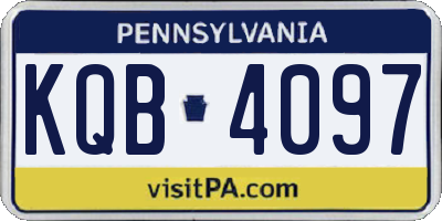 PA license plate KQB4097