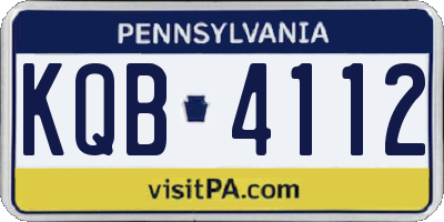 PA license plate KQB4112