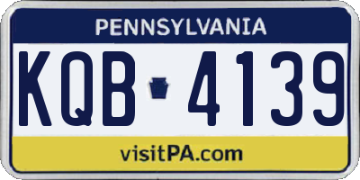 PA license plate KQB4139