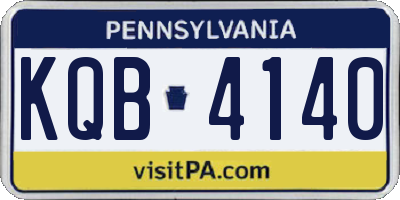 PA license plate KQB4140