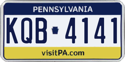PA license plate KQB4141