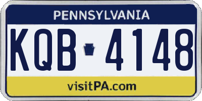 PA license plate KQB4148