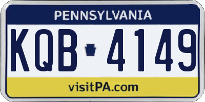 PA license plate KQB4149