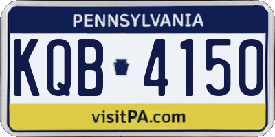 PA license plate KQB4150