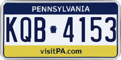 PA license plate KQB4153