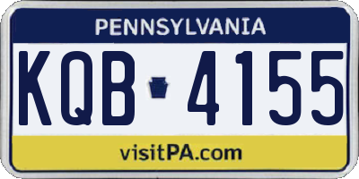 PA license plate KQB4155