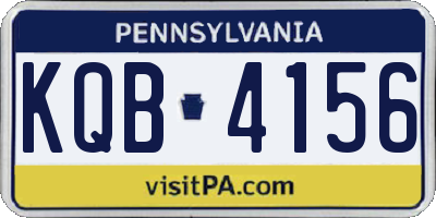 PA license plate KQB4156