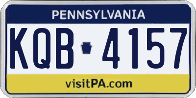 PA license plate KQB4157