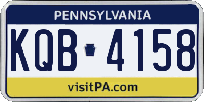 PA license plate KQB4158