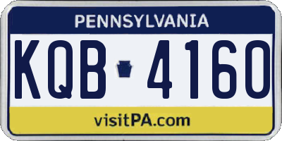 PA license plate KQB4160