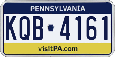 PA license plate KQB4161