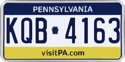 PA license plate KQB4163