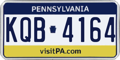 PA license plate KQB4164