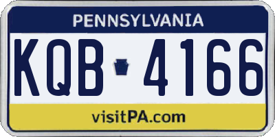 PA license plate KQB4166