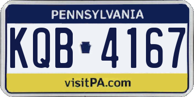 PA license plate KQB4167