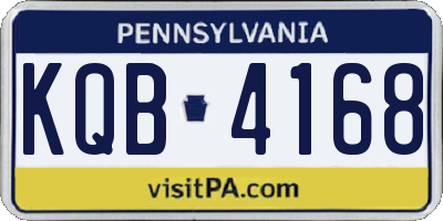 PA license plate KQB4168