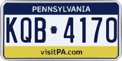 PA license plate KQB4170