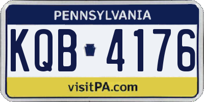 PA license plate KQB4176