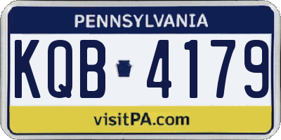 PA license plate KQB4179