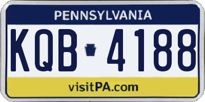 PA license plate KQB4188