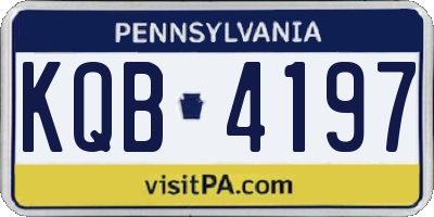 PA license plate KQB4197
