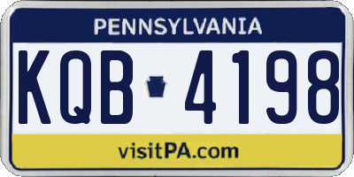 PA license plate KQB4198