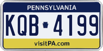 PA license plate KQB4199